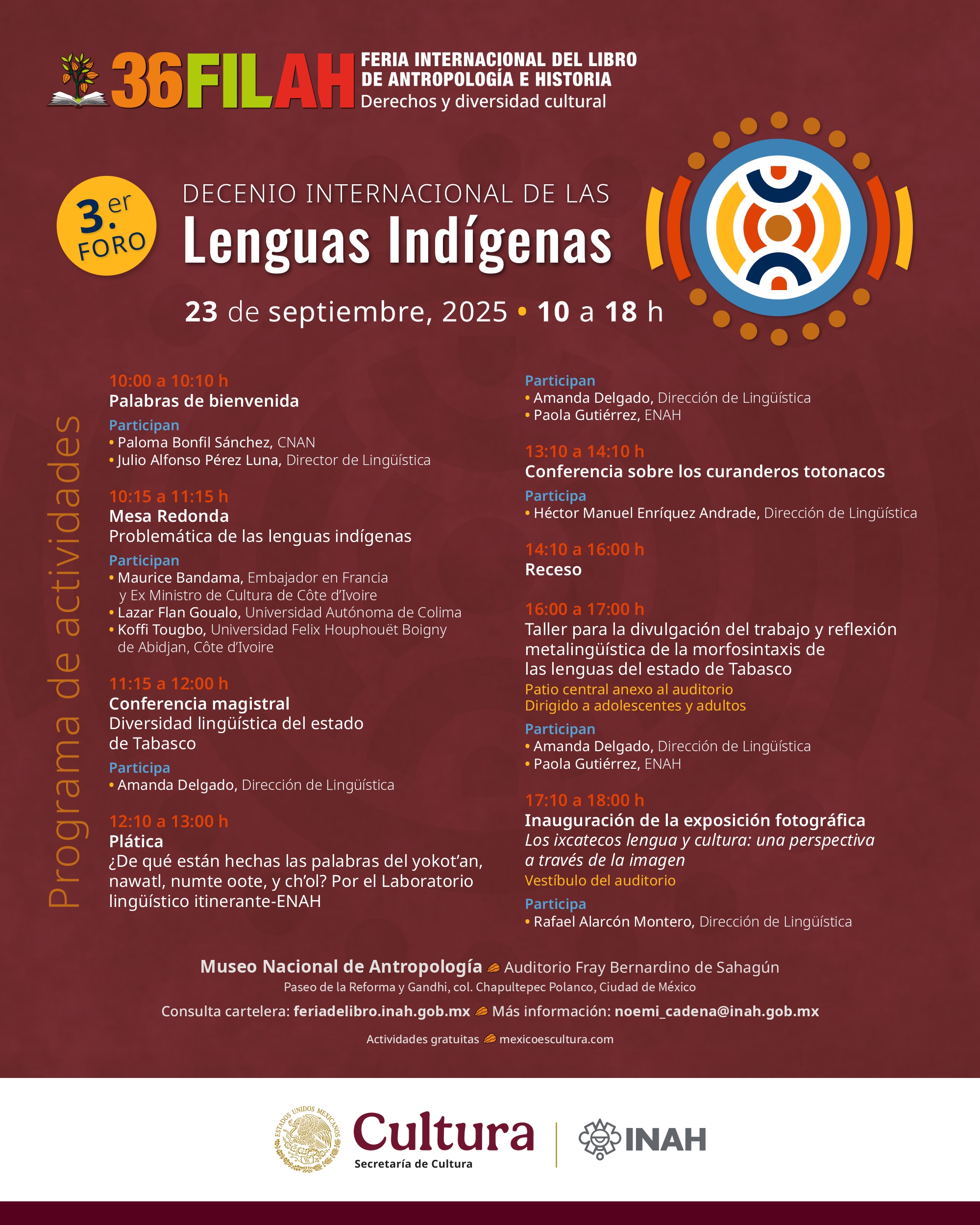 20250813 banner Programa Decenio Lenguas 36FILAH