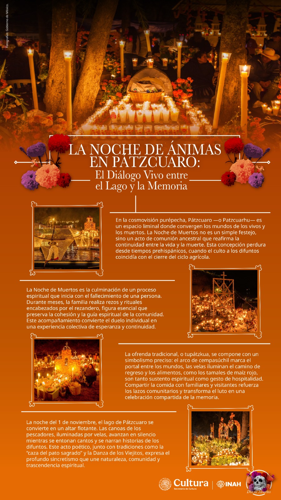 Ofrenda moderna con fotos